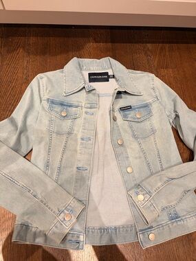 Calvin Klein Jeans Light Wash Denim Jacket - Pale Blue